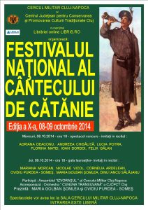 Participare la Festivalul CÂNTECULUI DE CĂTĂNIE, ediția a X-a