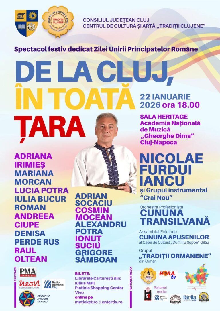 De la Cluj, în toată țara! – spectacol festiv dedicat Zilei Unirii Principatelor Române