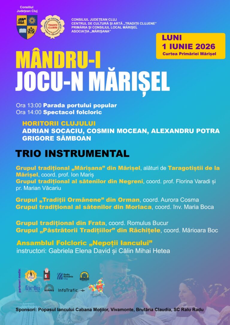 „Mândru-i jocu-n Mărișel”, întâlnire cu tradițiile satului românesc, în a doua zi de Rusalii